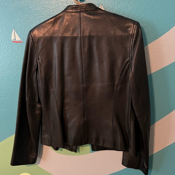 🖤 Ann Taylor Vintage Black Leather Jacket 🖤 - Picture 8 of 9